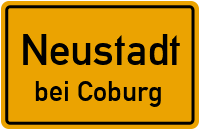 Ortsschild Neustadt.bei Coburg
